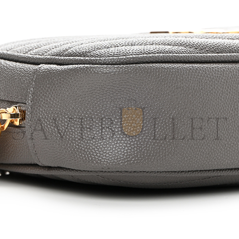 YSL MINI LOU QUILTED CAMERA BAG NATURAL GREY 1203358 (19*10.5*5cm)
